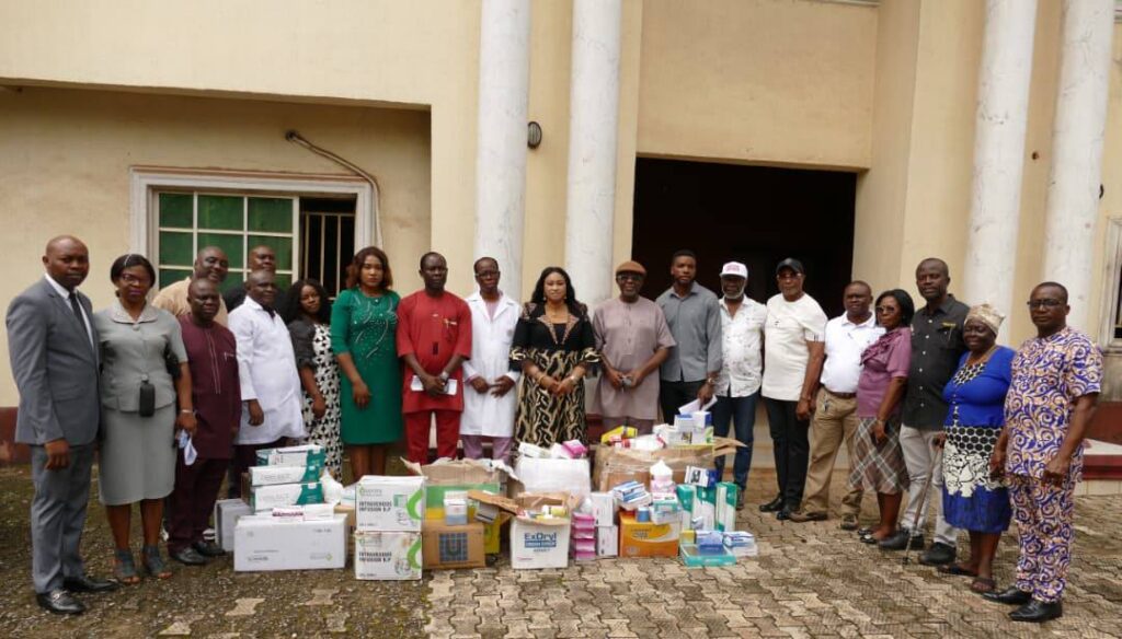 RECTOR SUPPLIES ESSENTIAL DRUGS, MEDICAL EQUIPMENT, TEST KITS TO MEDICAL CENTRE