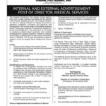 INTERNAL AND EXTERNAL ADVERTISEMENT – POST OF DIRECTOR, MEDICAL SERVICES